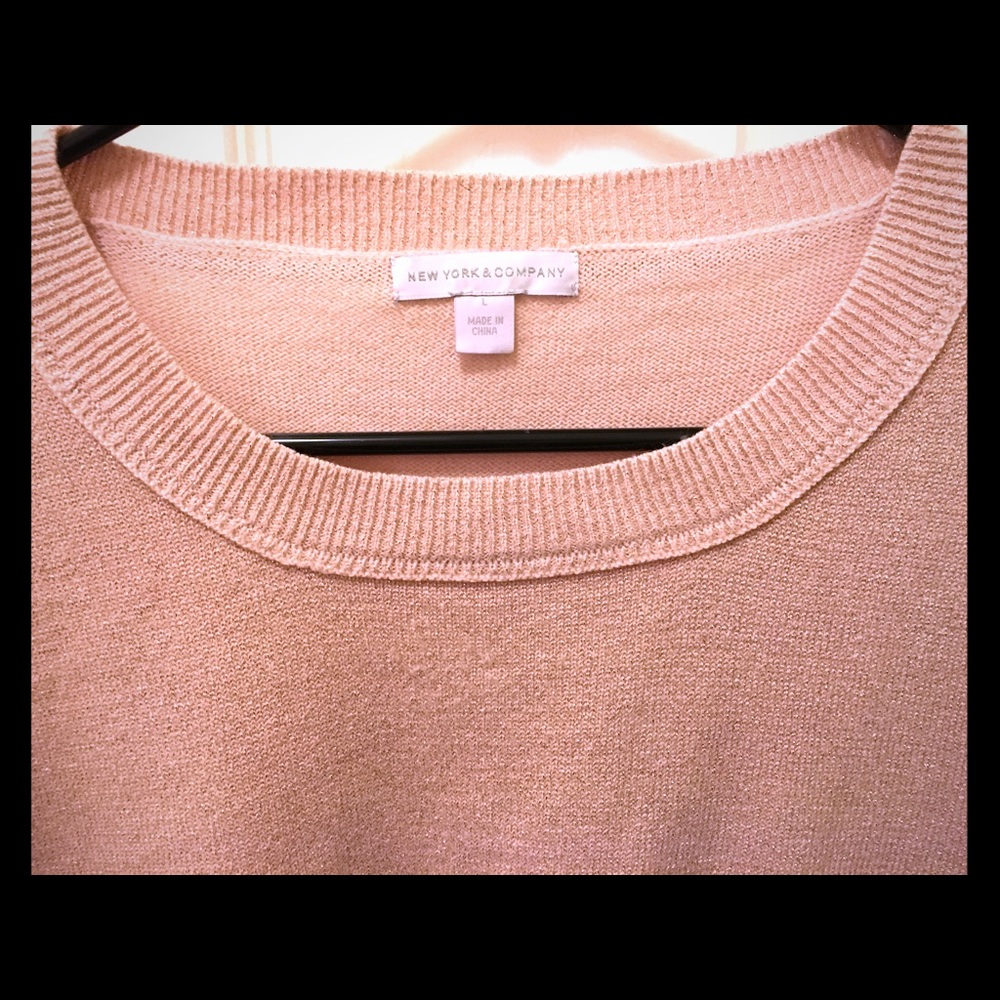 Baby pink and gold fleck sweater